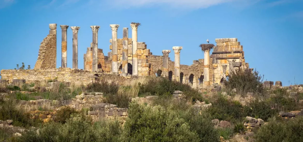 Roman ruins of Volubilis in Morocco