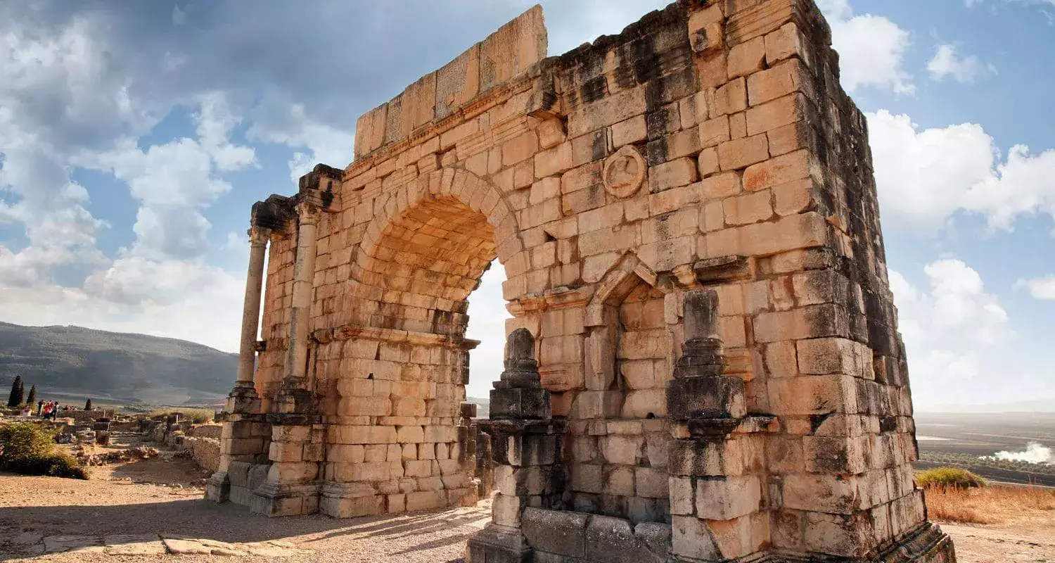 Roman ruins Volubilis in Morocco