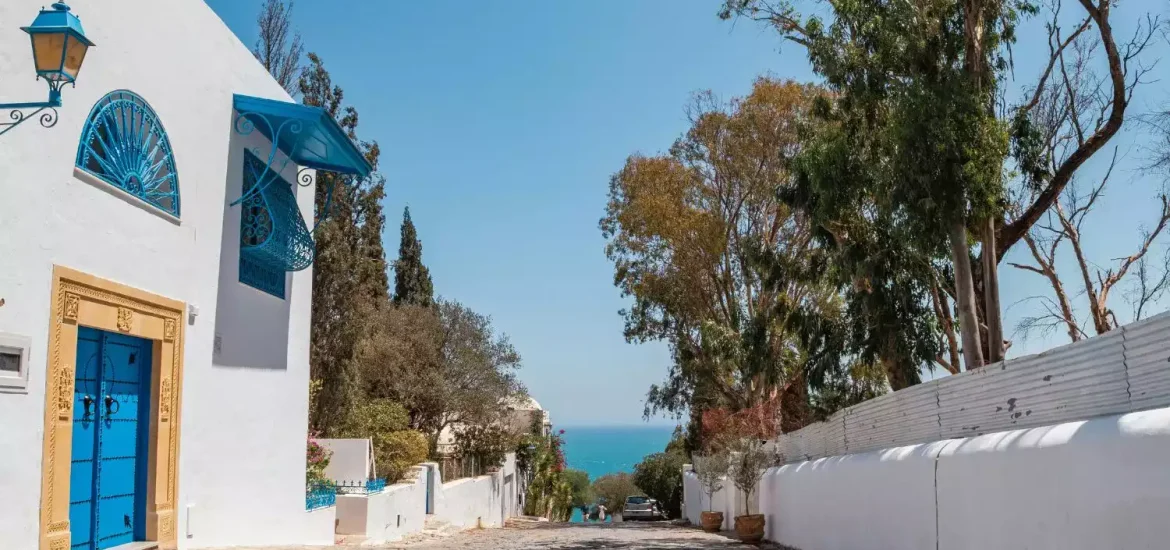 blue doors and white walls sidi bouknadel